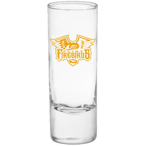 Double Shot Glass Orange Logo